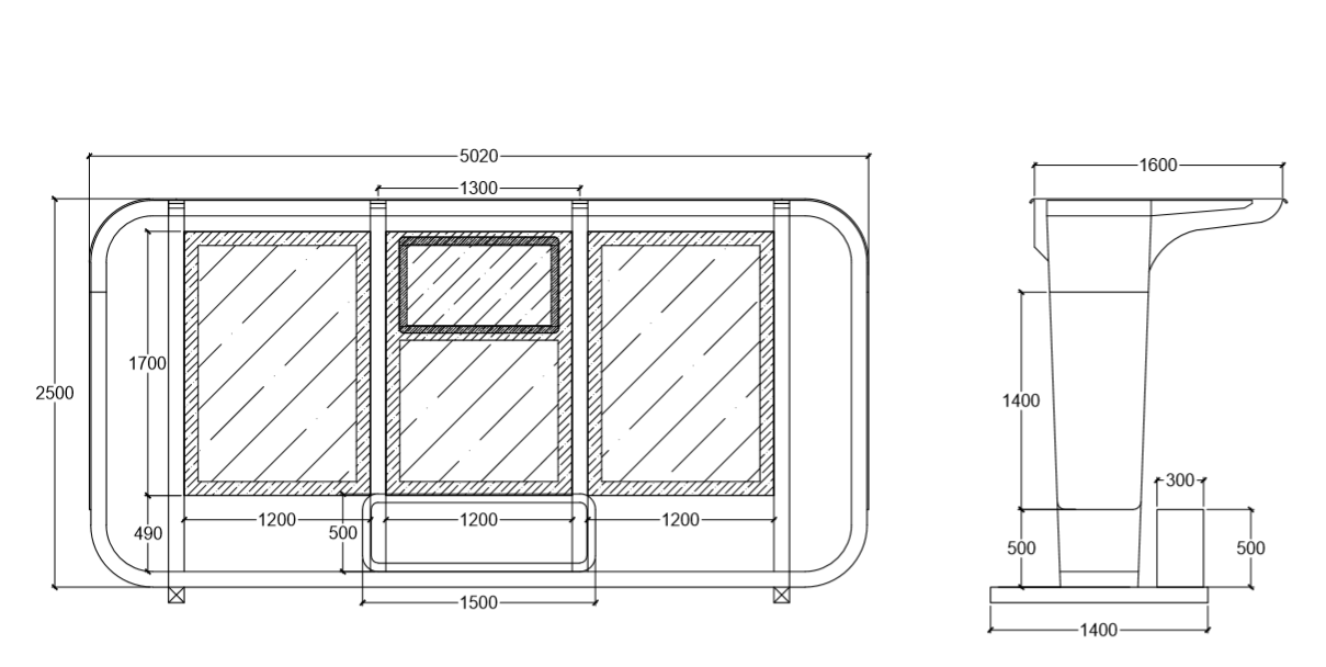 Bus Shelter 60HZ Floor Standing Outdoor Lcd Kiosk