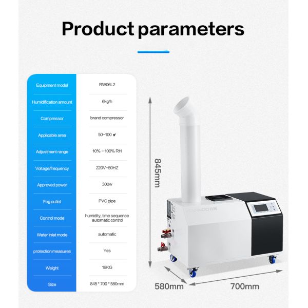Big Capacity 3kg/H Automatic Modern High Fog Hospital Industrial Ultrasonic Humidifier