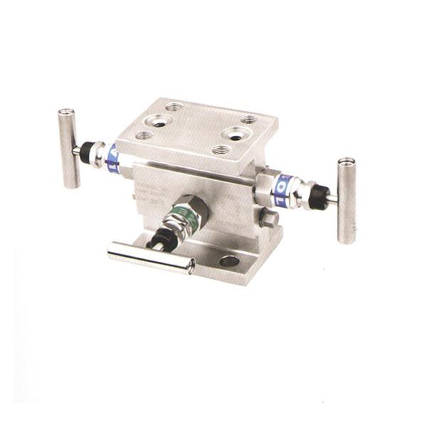 PTFE 6000Psi Needle Valve Manifold 3 Way Pressure Gauge Manifold Valves 200C