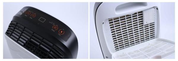 Low Noise Basement White Black Home Air Dehumidifier With Hygrometer