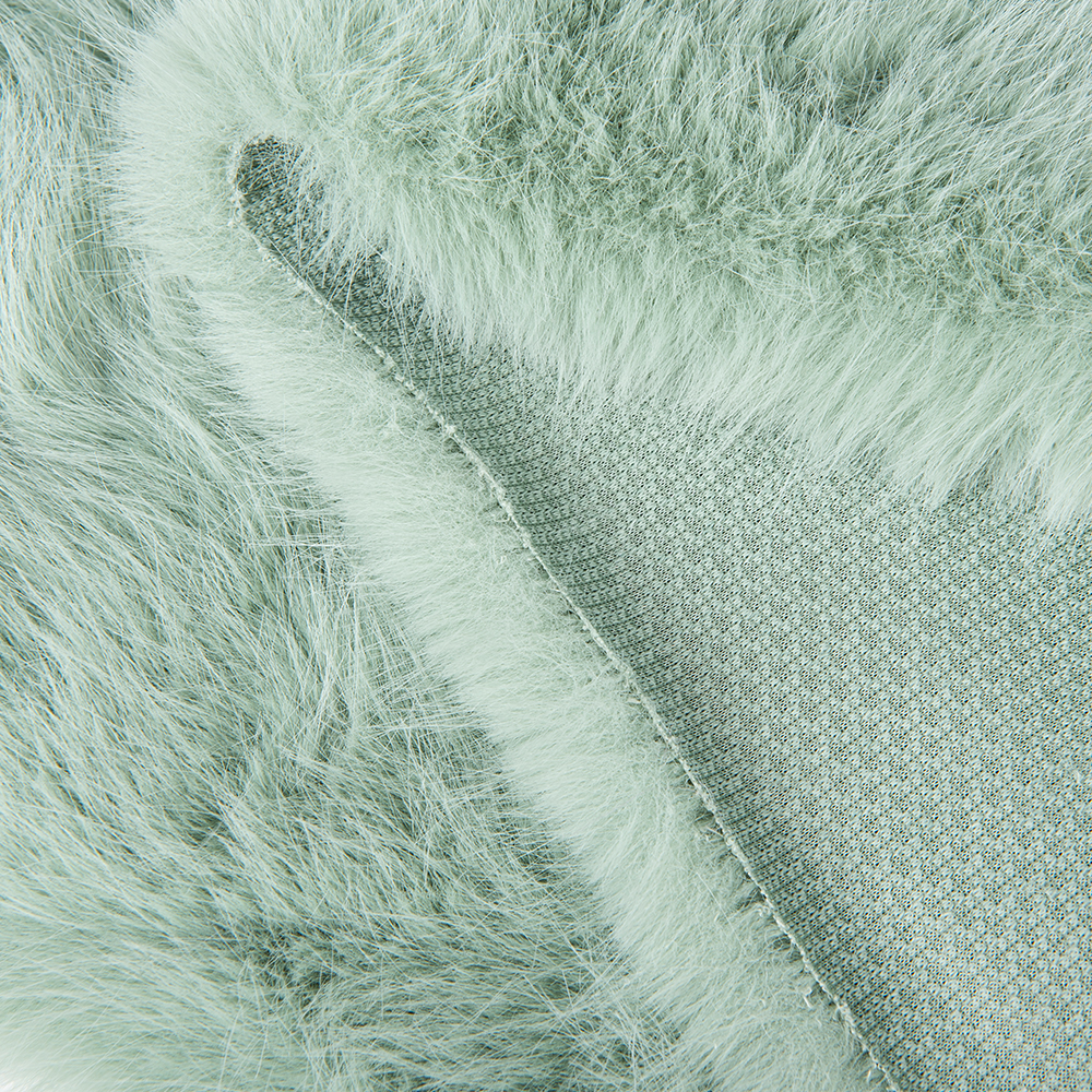 Tejido de piel de zorro falso suave y lujoso para el abrigo de la dama Escarla de piel Pom Pom ancho 58/60