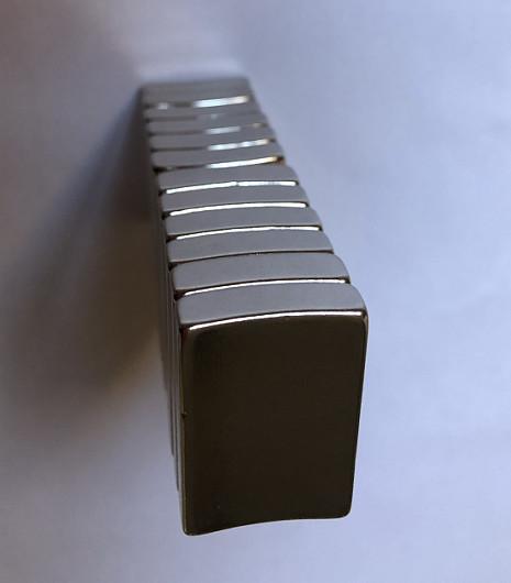 NdFeB Arc Shaped Neodymium Motor Magnets Permanent Thickness 6mm