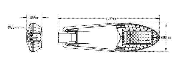 High power Petrel LED Street light 100W for LED Street lighting fixtures.