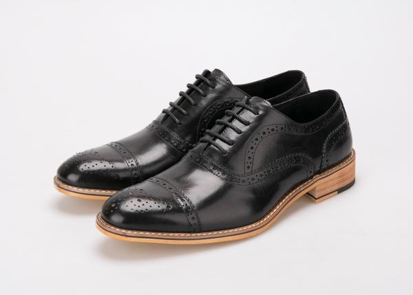 British Style handmade Men's Dress Shoes Genuine Leather Oxford Brogues Formal Shoes