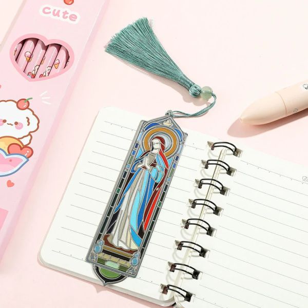 Europa y Estados Unidos estilo de pintura al óleo Tassel de metal para marcadores personalizados