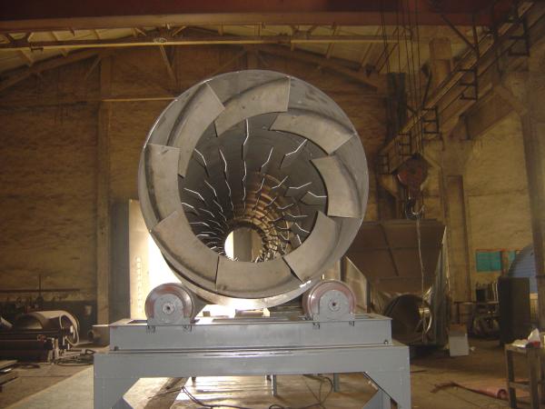 Máquina do secador do ar quente de pó de metal da série de HYG, secador de cilindro giratório