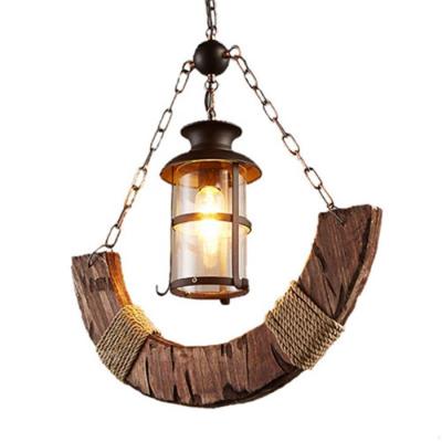 Industrial Rustiy Vintage Pendant Lamps Wooden Pendant Light Oem  Odm Service