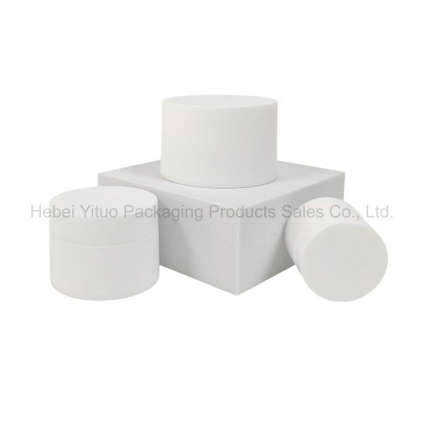 Customized diameter skincare cream jar including label printing optimized for cosmetic packaging and consumer attraction