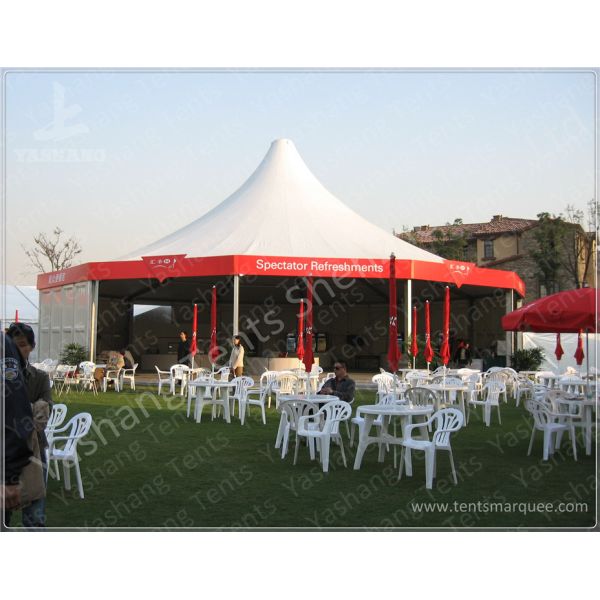 Custom Aluminum Frame Printed Fabric Tent Structures , Corporate Event Tent