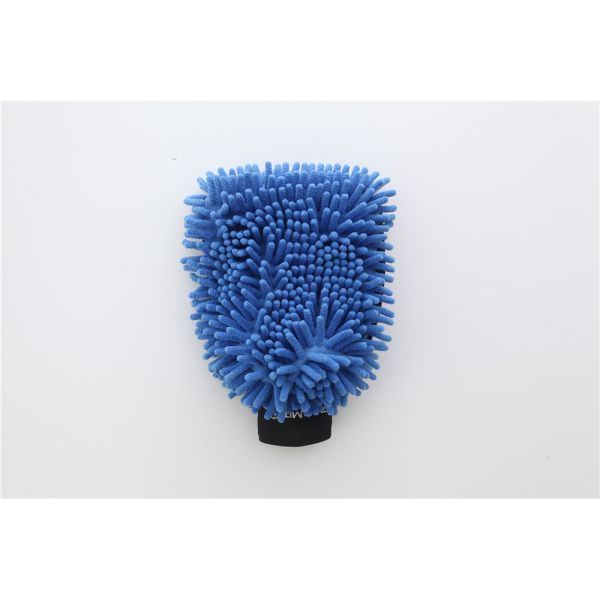 Blue color microfiber plush chenille car cleaning detailing house cleaning wash mitts/gloves