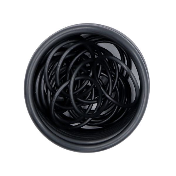 O Shaped Silicone Waterproof Sealing Element High Temperature Resistant Black Fluorine Rubber