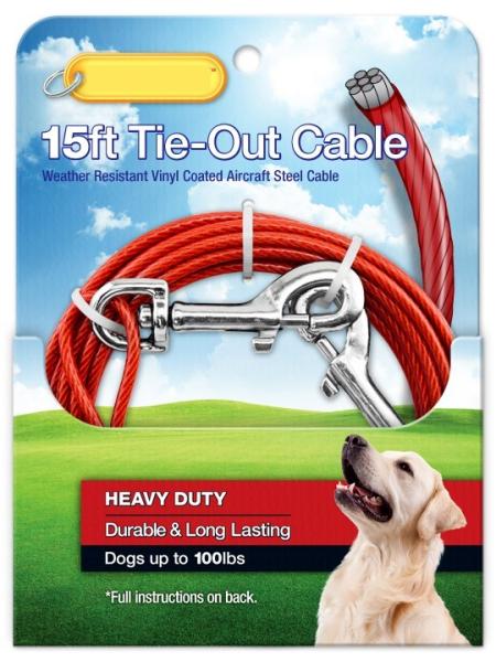 Câble d'attache pour chien en PVC de 12 pieds et piquet, accessoires pour animaux de compagnie, motif uni