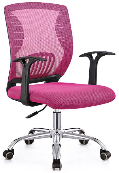 Professional Pink Comfortable Computer Chair , Ergonomic Padded Desk Chair