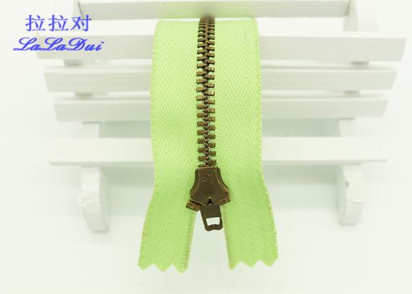 Pants / Jeans Closed Ended Metal Zips , Double Top Stop Chunky Open Ended Zips