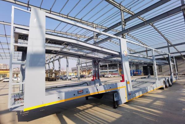 18T Production Of Double-Decker Car Transport Semi-Trailer With Jost E100 Landing Gear