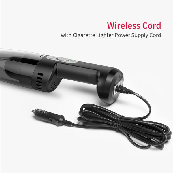 YANTU V01 Wireless Black Mini Handheld Vacuum Cleaner for Car Wash and Home Cleaning