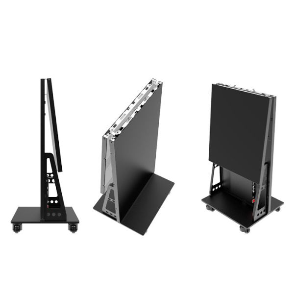 P0.9 LED Poster Display Die-casting AL 29.5mm thickness Foldable With 4 Wheels
