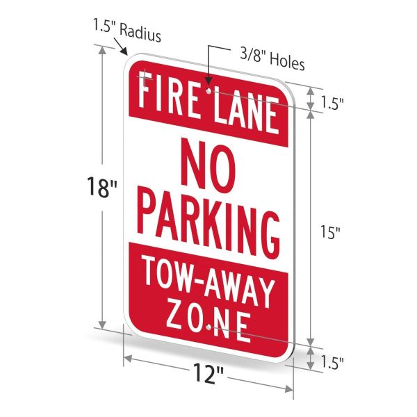 Laminated Aluminum Safety No Parkingfire Lane Signs ODM