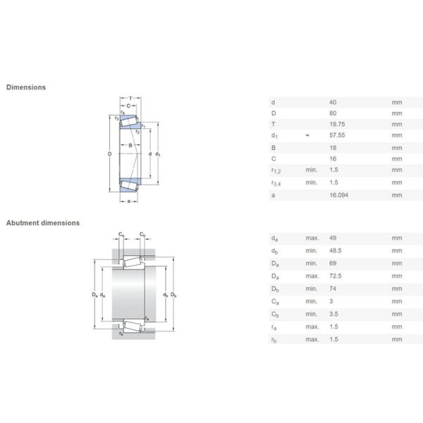 HR30208J ABEC-1 Taper Roller Bearing For VOLVO And ZF Truck Gearbox