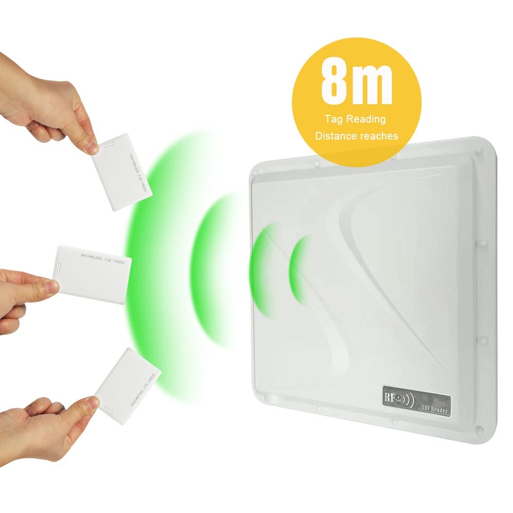 Долгосрочное управление доступом карты RFID читатель UHF RFID 1 до 8m интегрированный