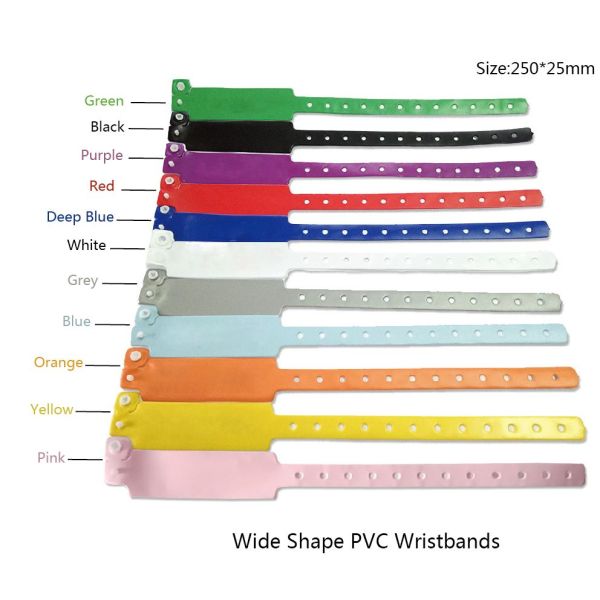 PVC Vinyl Plastic Wristband for Event Sites Manufacture Waterproof Disposable Bracelet