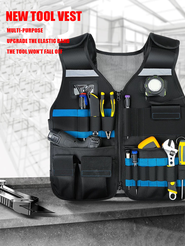 Electrician's Waterproof Tool Backpack with Reflective Safety Features OEM/ODM Customizable for Construction Outdoor Use