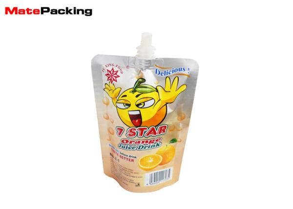Fruit Juice Packaging Spout Pouch Strong Sealing Strength Reusable Standing Up Type