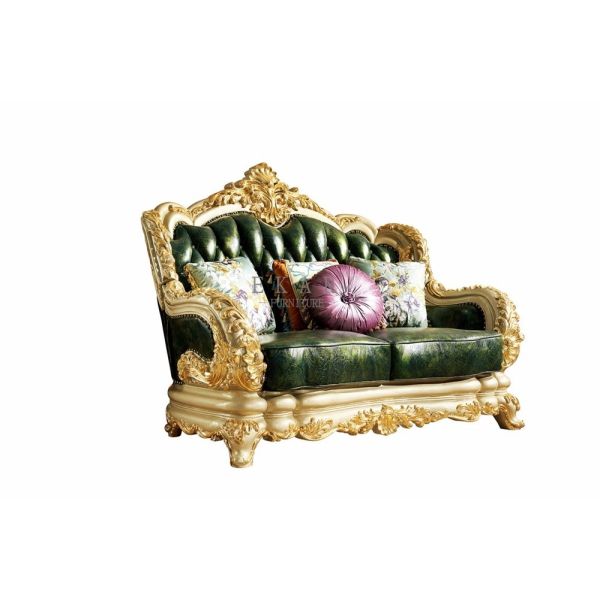 Wooden Frame Solid Wood Luxury Classic European Sofa Set