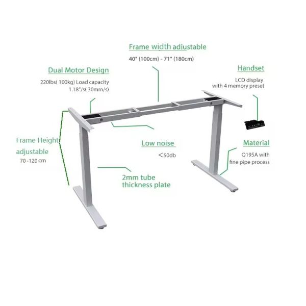 Adjustable Height Electric Standing Desk for Morden Simple Office Building Efficiency