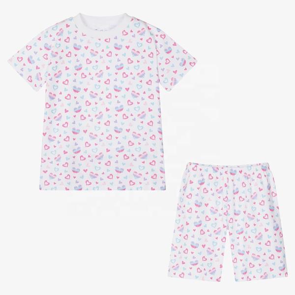 Summer Baby Custom Printed Organic Cotton Toddler Baby Clothing Sets Baby Boys Girls Clothing Sets