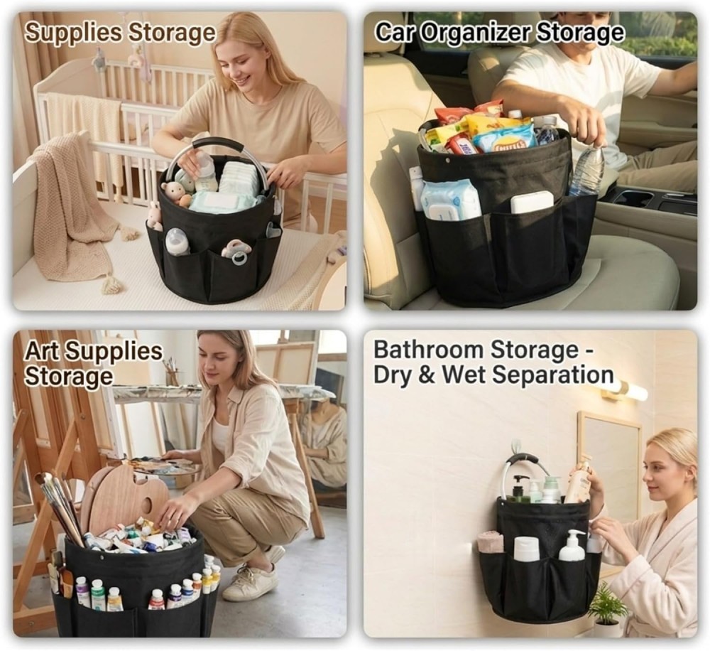 Foldable Portable Picnic Basket Multi Purpose Storage Travel Organizer
