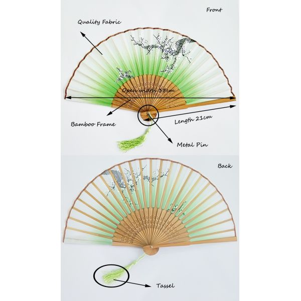 [I AM YOUR FANS] in Stock Personalized Wedding Hand Fan Bamboo Silk Fan