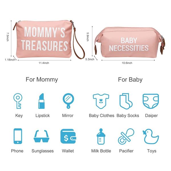Hospital Multifunction Travel Baby Mommy Diaper Bags Waterproof 3Pcs With Shoulder