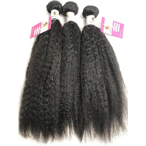 Kinky Straight Human Hair Peruvian Body Weave 22  No Smell Curling Safe