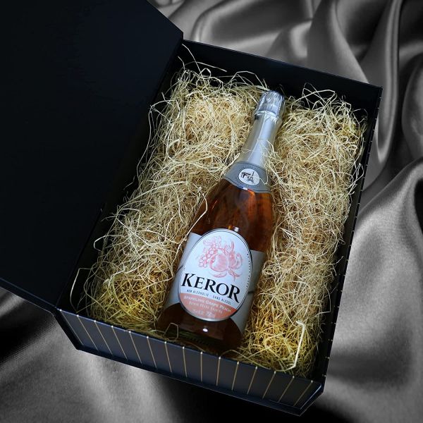 Long Ribbon Magnetic Gift Box Cardboard Matte Black