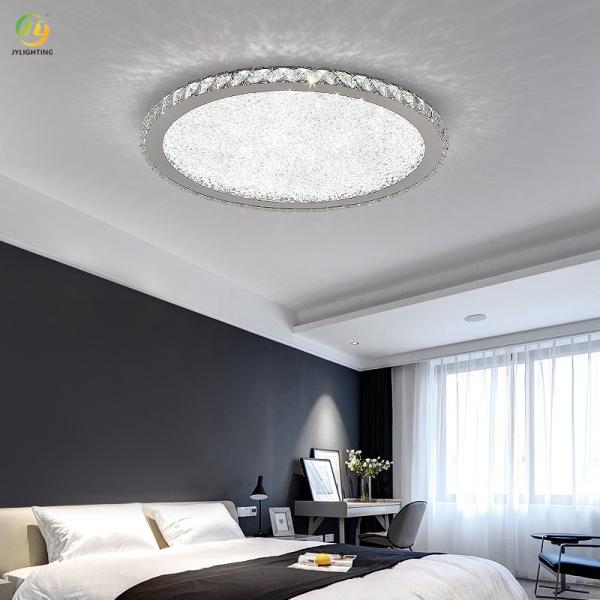 JYLIGHTING Round Simple Modern Living Room Light Luxury Romantic Home Led Crystal Ceiling Lamp