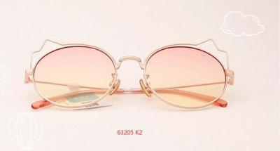 KIDS SUNGLASSES 61205 METAL FRAMES CAT EYE FASHIONABL CUTE CHILDREN NON POLARIZED