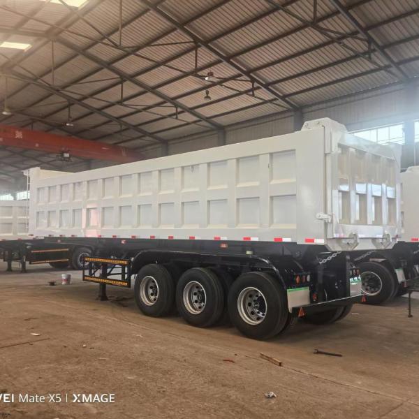 Jost Kingpin Customized 3 Axle 60tons Trailer Dump Truck With Fuwa/BPW Axle
