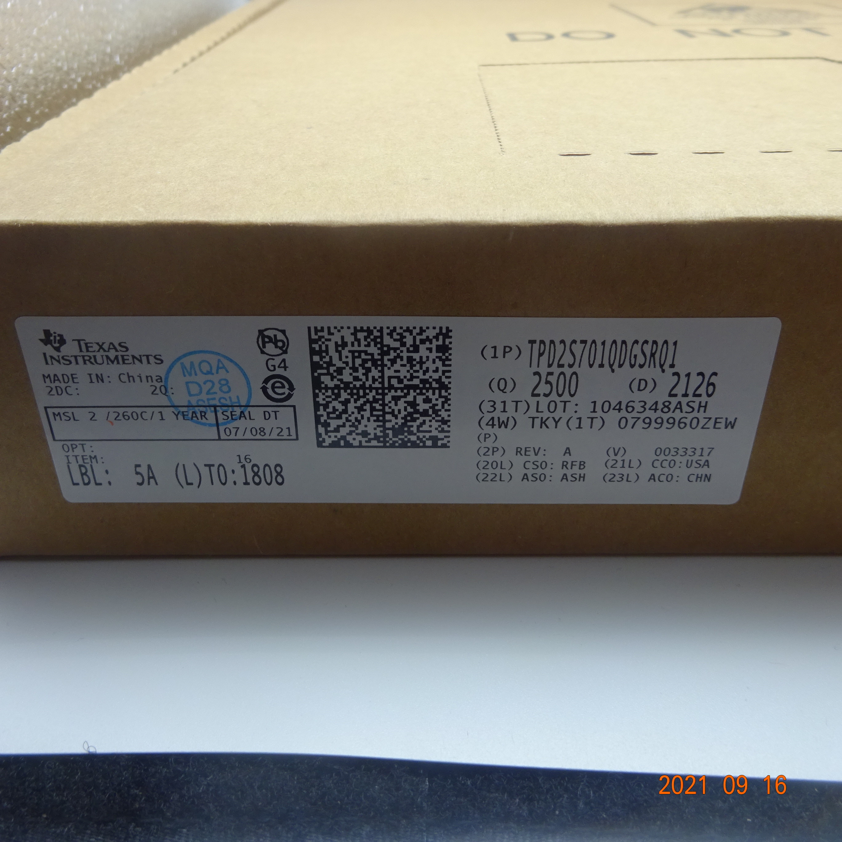 Электронные компоненты TPD2S701QDGSRQ1 Новые и оригинальные интегральные схемы IC