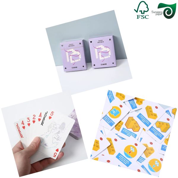 FSC 290gsm 300gsm Black Core White Cardboard Ideal For Trading Cards Production