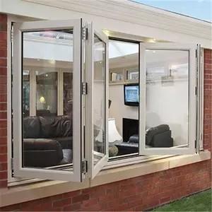 Exterior Facade Aluminum Alloy Glass Folding Bifold Windows And Doors Exposed Frame