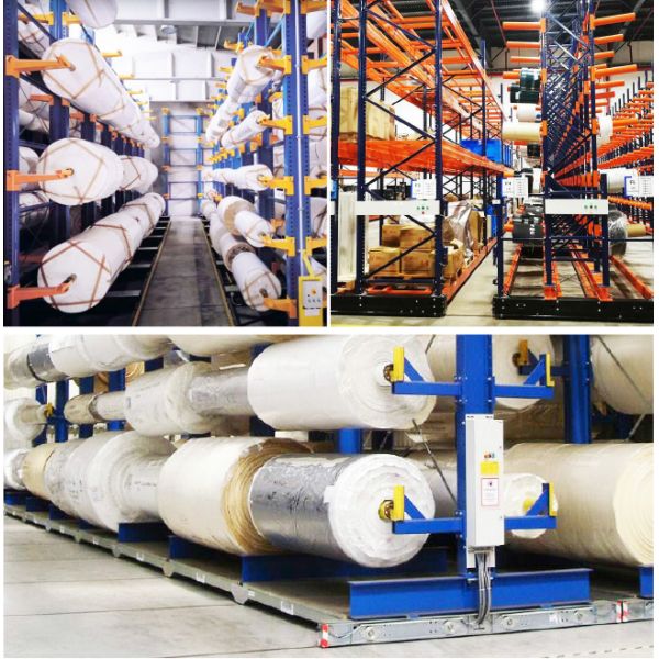 Heavy Duty Storage Cantilever Rack Electric Mobile Cantilever Racking for Pipe Sheets Long Materials