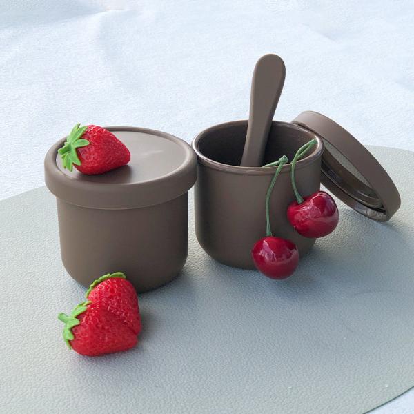 Caixa Bento de silicone para crianças Pequeninos Caixa de almoço de silicone de qualidade alimentar à prova de vazamento