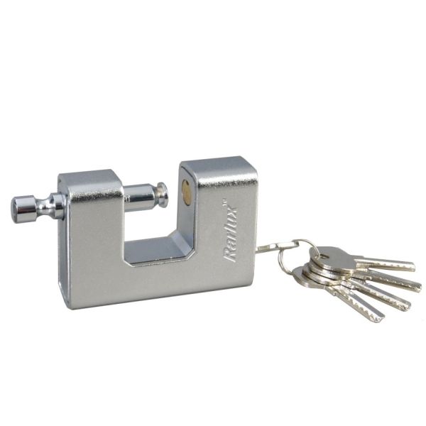 Rarlux High Security Solid Stainless Steel Necklace Padlock Anti-theft Rectangular Padlock 85/95/105mm