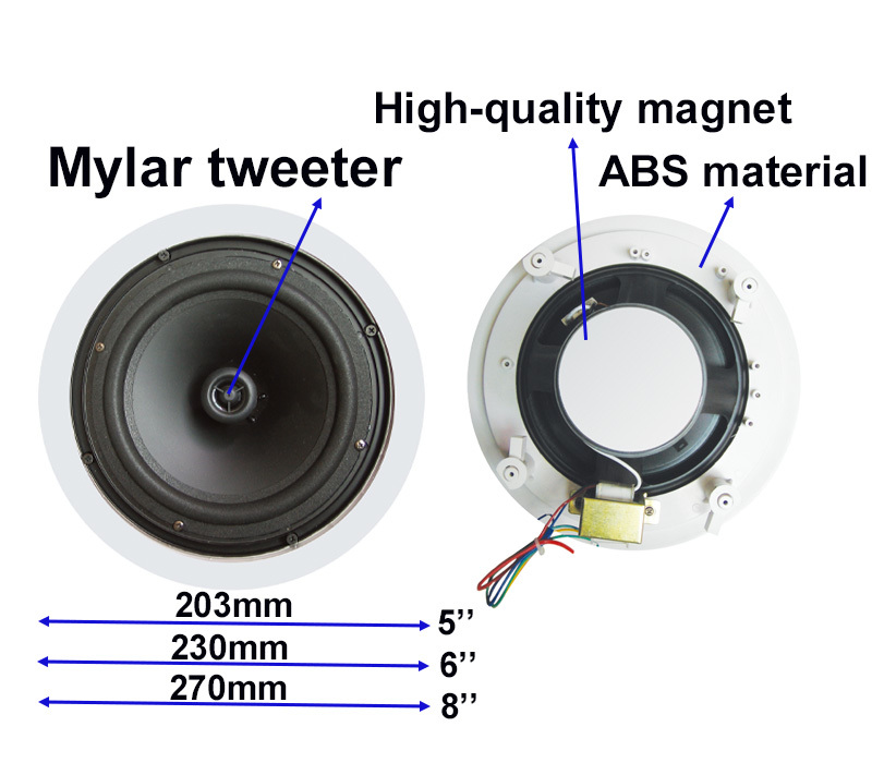 6 Inch Coaxial Speaker 30W Commercial Ceiling Speaker OEM ODM Loudspeaker