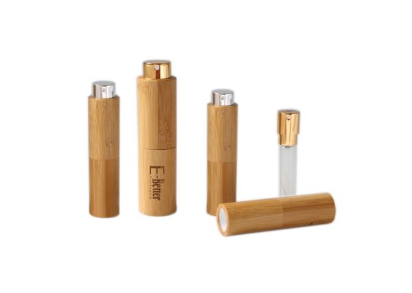 Small Glass Twist And Spritz Atomiser 10ml Perfume Bottle Wood Grain