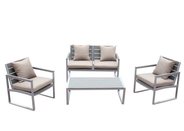 Waterproof 4 PCS Seating Strap Support System Polywood Sofa Set