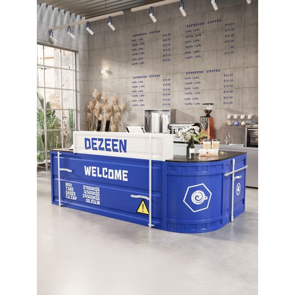 Customized Industrial Style Reception Desk Outdoor Bar Reception Desk Functional