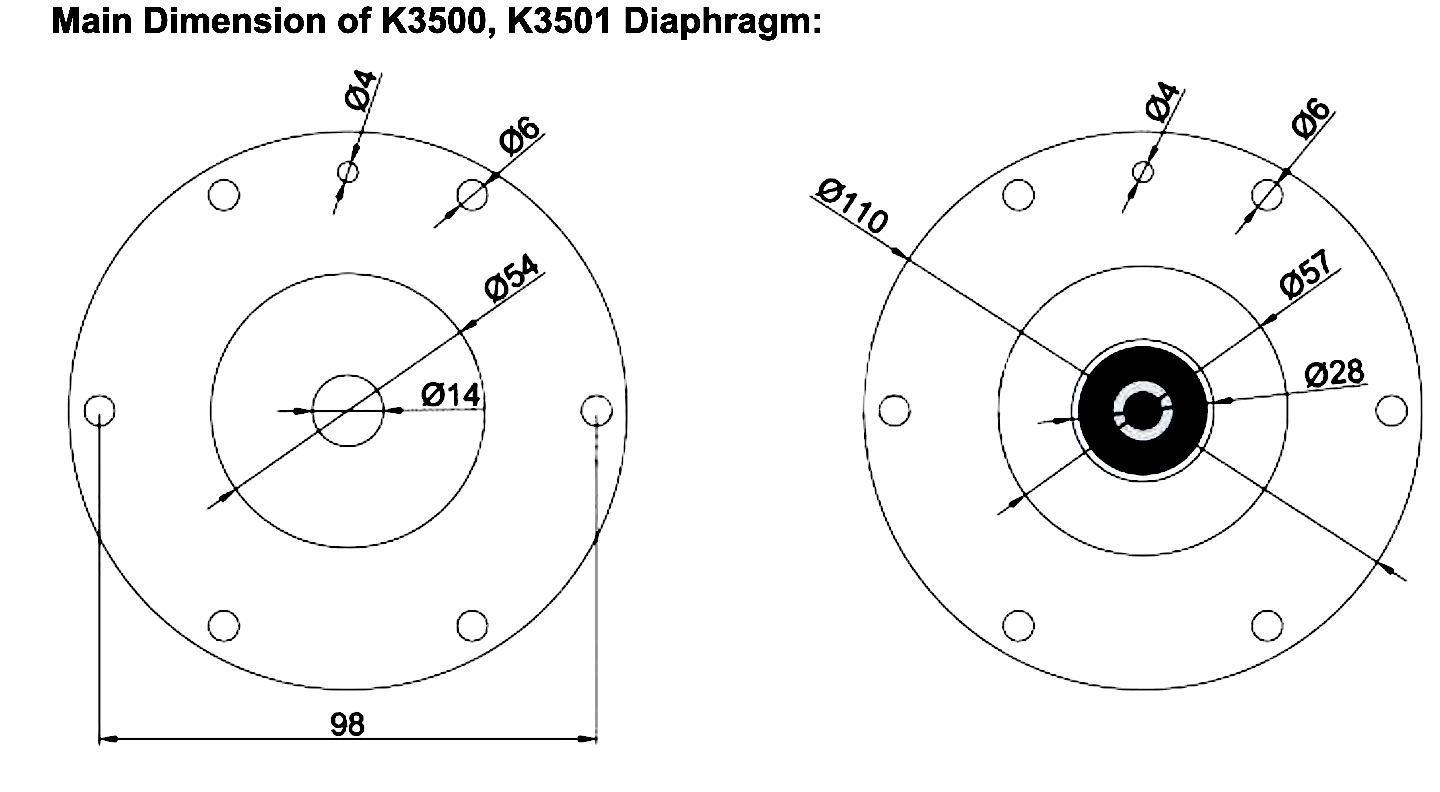 GOYEN 1.5-inch Nitrile Rubber Diaphragm Repair Kit K3500 K3501 K3502 Electromagnetic Pulse Valve R/CA35/40T