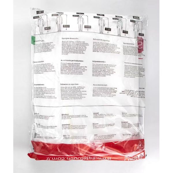 Disposable Coverall with Hood Protective Suit Factory Hospital Safety Clothing (White, 175/XL)